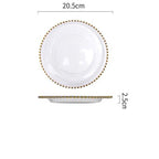 Bone China Western Food Household Round Plate