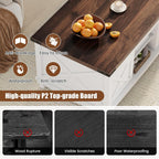 48" Farmhouse Lift Top Coffee Table with Storage Sliding Barn Door & Large Hidden Compartment, Coffee Table with Lifting Top with Wooden Lift Tabletop, Storage Coffee Table for Living Room - Grand Goldman