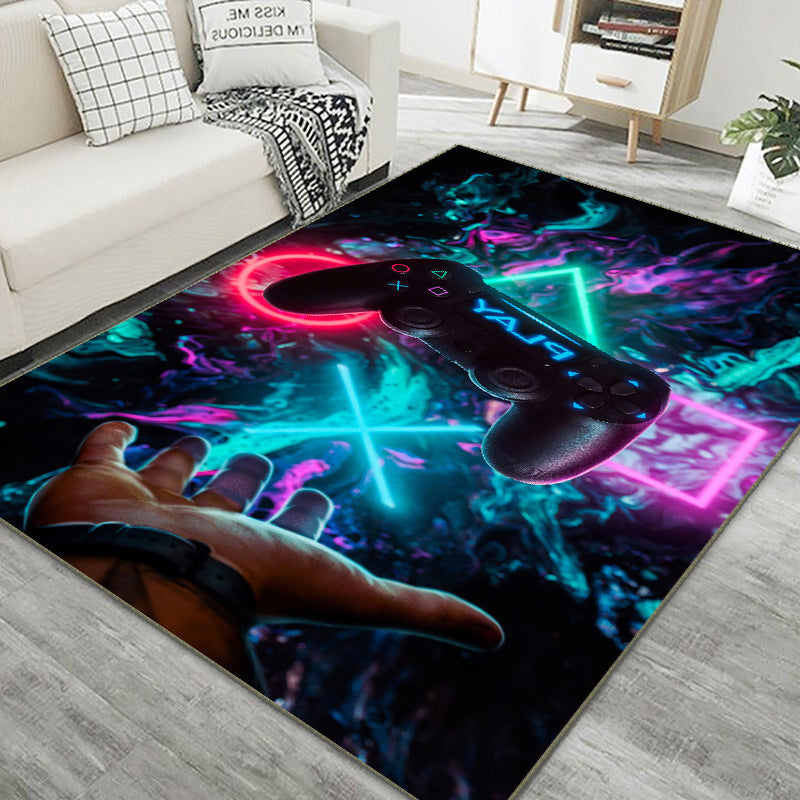 Home Living Room Game Console Controller Printed Decorative Carpet