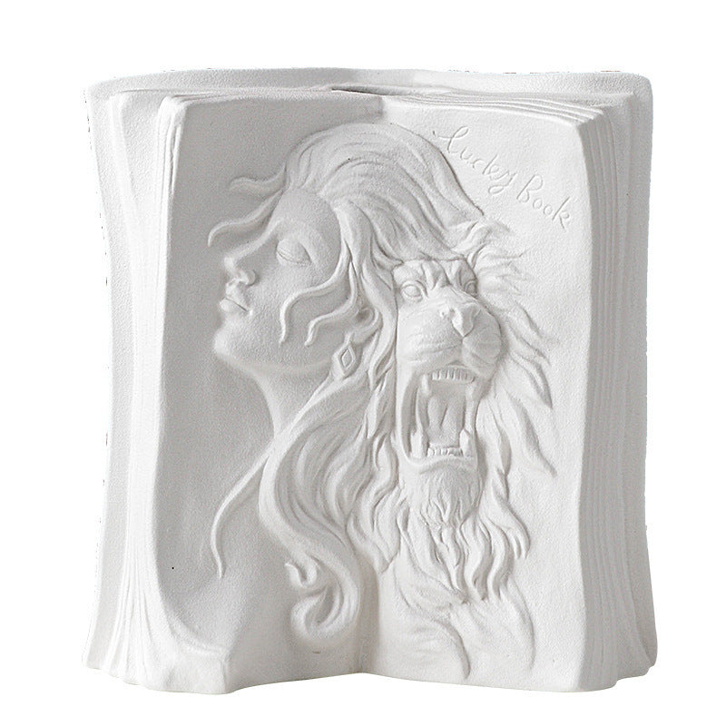 Ceramic Book Stand Creative Home Desktop Storage Office Decoration