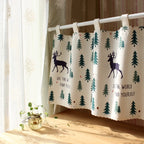 Kitchen fabric short curtains