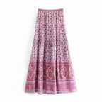 Printed hem lace skirt