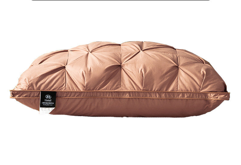 A Pair Of Feather Pillows And White Goose Single Neck Guards