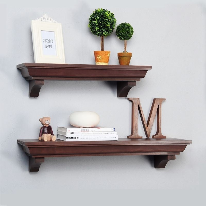 Simple Solid Wood Flat Partition Shelf Shelf