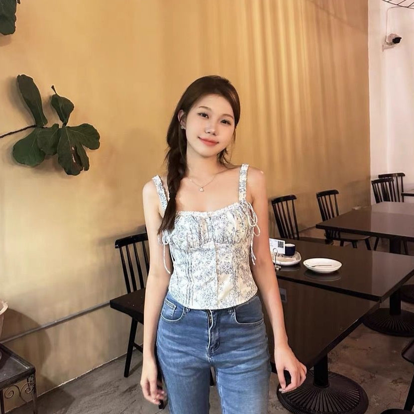 Sexy Backless Slim Fit Single-breasted Small Top