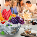 4PCS 4 Gallon Galvanized Tub with Carry Beer Drink Storage Cooler Metal Beverage Ice Tub Galvanized Ice Buckets for Party - Grand Goldman