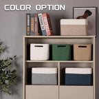 4 Pack Storage Baskets for Organizing, Woven Baskets for Shelves - Perfect for Toys, Books, Towels, and Clothes, Durable Gift Basket Bins Toy Storage, 12.7''Lx9''Wx7.8''H, Brown & White - Grand Goldman