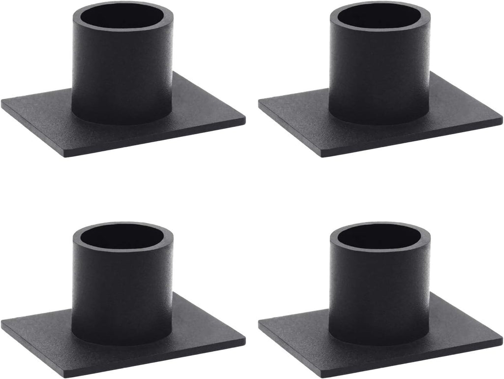 4 Pcs Black Candle Holders Retro Candlestick Holder Farmhouse Decor for Home Wedding Party Anniversary Housewarming Gifts for Women Men - Grand Goldman