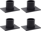 4 Pcs Black Candle Holders Retro Candlestick Holder Farmhouse Decor for Home Wedding Party Anniversary Housewarming Gifts for Women Men - Grand Goldman