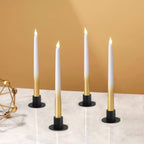 4 Pcs Black Candle Holders Retro Candlestick Holder Farmhouse Decor for Home Wedding Party Anniversary Housewarming Gifts for Women Men - Grand Goldman