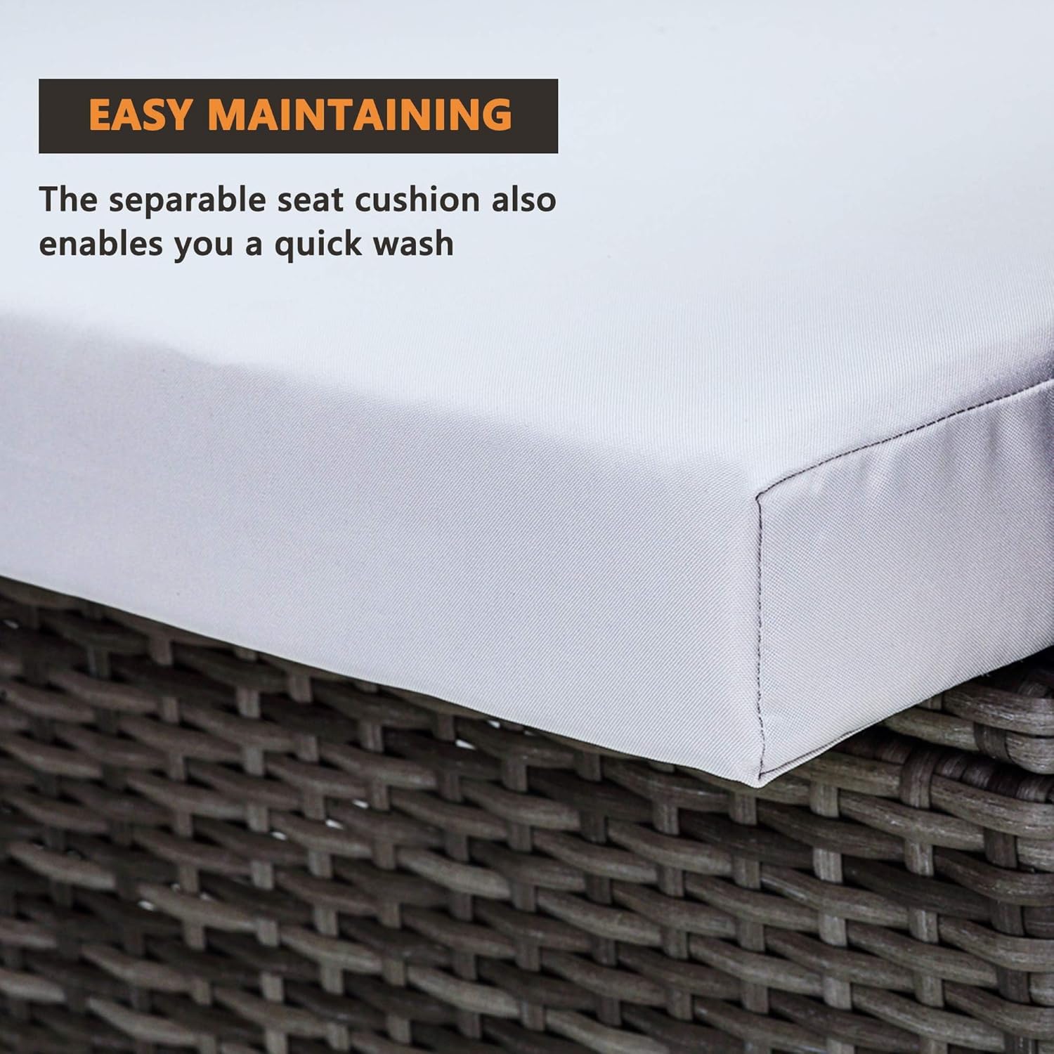 4 Piece Patio Furniture Sets, All-Weather Wicker Conversation Sets, Outdoor Rattan Sectional Sofa Chair with Cushions and Coffee Table for Balcony, Garden, Backyard, Brown - Grand Goldman