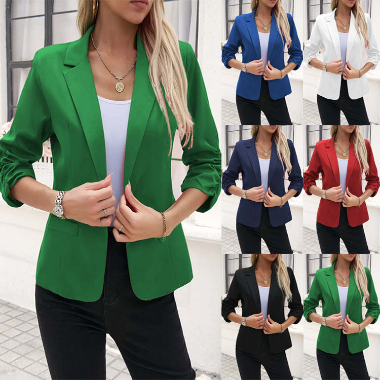 Women's Business Suit Jacket 34 Sleeve Business Casual Jacket - Grand Goldman