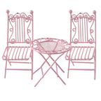 Iron Art Table And Chair Coffee Table And Chair Mini Model