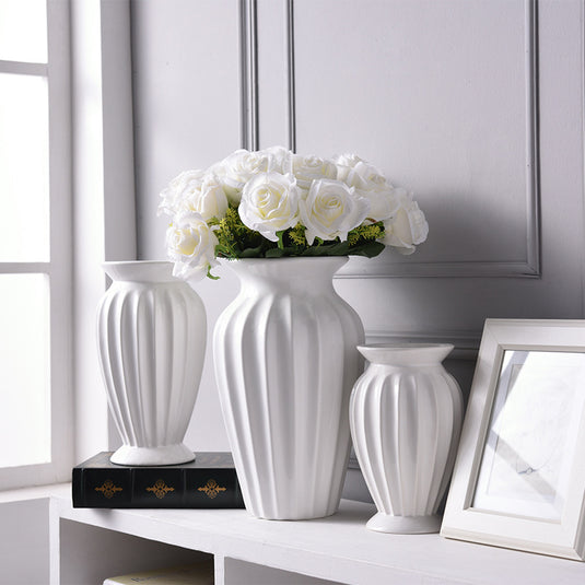 Ornement de vase créatif en céramique de luxe léger européen