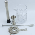 Ice Strainer Crystal Glass Stainless Steel Cocktail Shaker Cocktail Set
