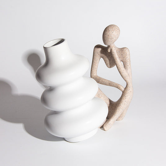 Nordic Heterosexual Circle Ceramic Vase Decoration