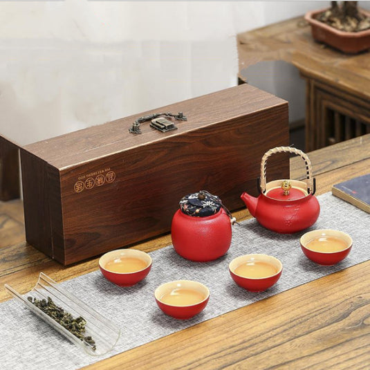 Ceramic Kung Fu Tea Set Black Pottery Liang Xishi Pot
