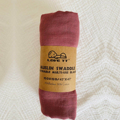 Pure Color bambus bomuldsvrappede håndklæder til nyfødte babyer