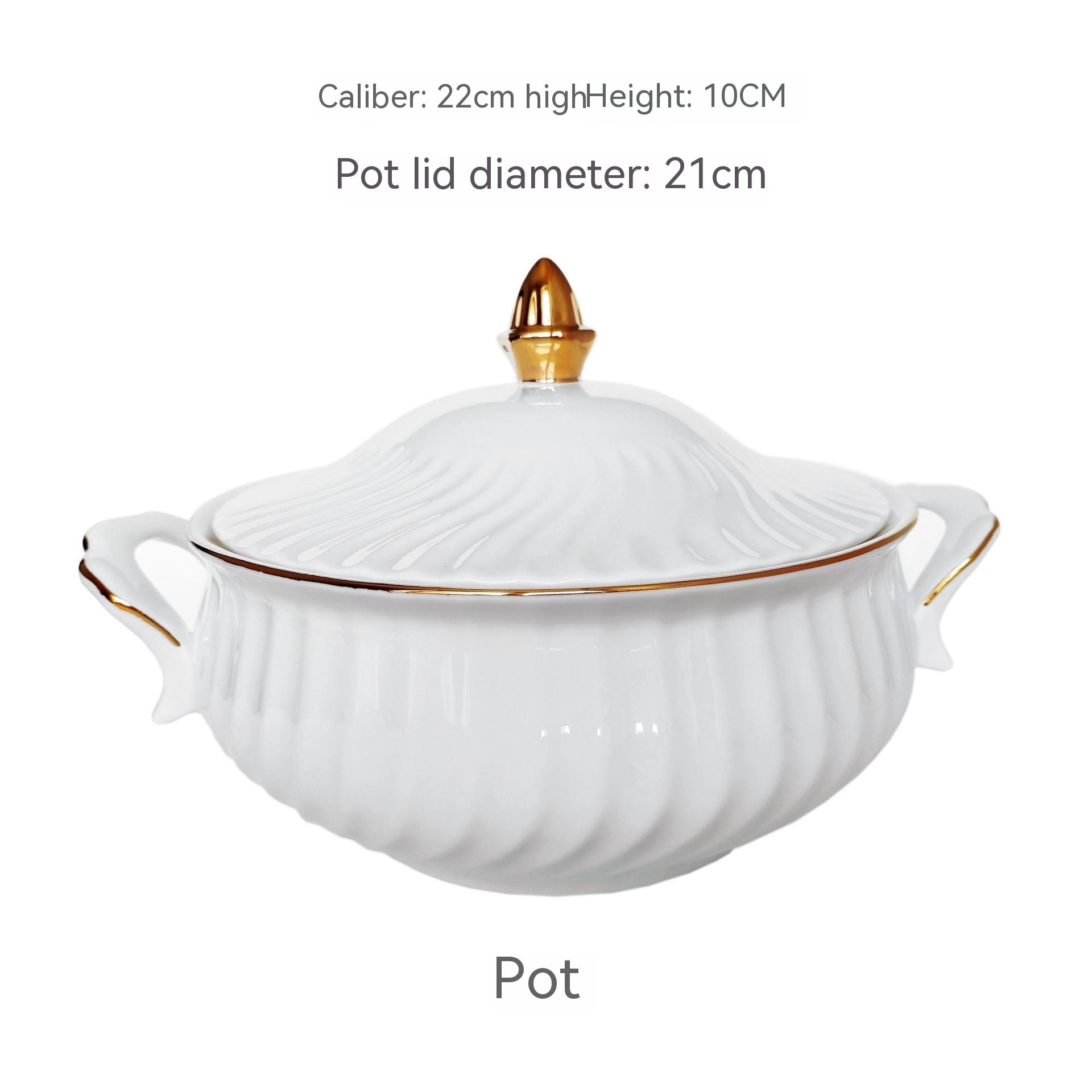 Golden Trim Bone China Western Cuisine Plate Household Dinner Plate Plate Dish Dishware Suit Combination Plate