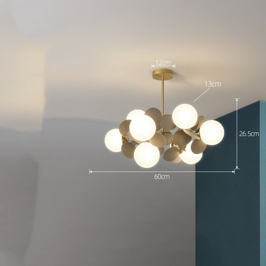 Lustre nordique moderne minimaliste pour salon et chambre à coucher