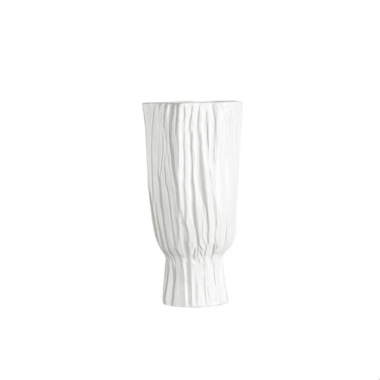 Vase tronc en céramique blanche Nordic Home