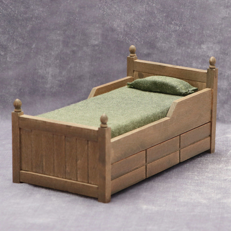 Dollhouse Mini Furniture Bedroom Scene Ornaments