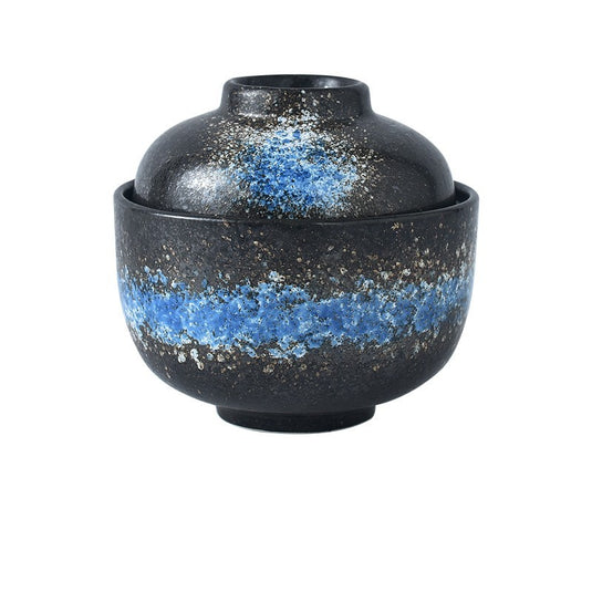 Japanese Style Ceramic Soup Bowl With Lid