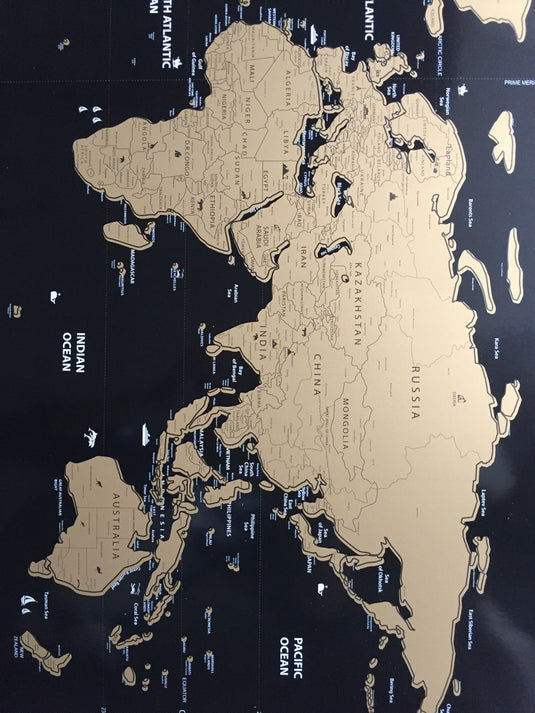 Affiche murale de décoration de carte du monde d'étudiant
