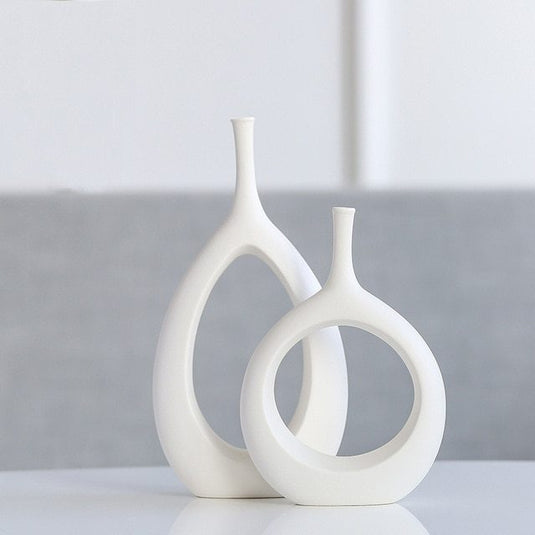 Nordic creative white ceramic vase