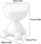 Side Table, Circle Coffee Table, Nightstand, Small End Table Accent Living Room Bedroom Balcony Office, Bedside Home Decor for Living Room, Bedroom, Small Spaces, Easy Assembly (Green)