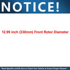 Detroit Axle - Brake Kit for Chevy GMC Silverado Sierra 1500 Tahoe Yukon XL Suburban Escalade ESV Drilled Disc Brake Rotors Ceramic Brakes Pads Replacement : 12.99" inch Front & 13.58" inch Rear Rotor