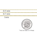 Colar de Corrente Caixa 0,7mm com Fecho Lagosta da Honolulu Jewelry Company em Ouro Amarelo Maciço Real 14K (20 Polegadas)