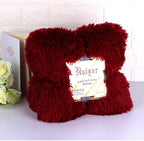 超ソフトロングシャギーふわふわフェイクファー暖かくエレガントで快適なふわふわシェルパスローブ毛布 冬用ベッド毛布