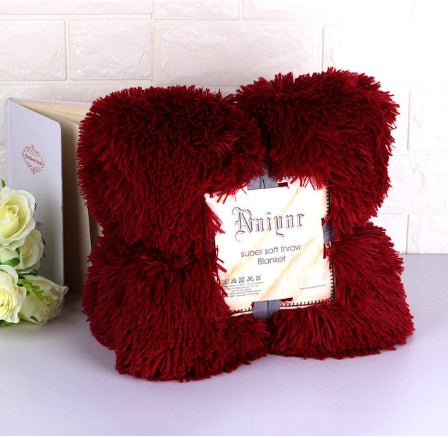 超ソフトロングシャギーふわふわフェイクファー暖かくエレガントで快適なふわふわシェルパスローブ毛布 冬用ベッド毛布