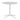 White Dining Table Round Small Office Table Conference Table Coffee Meeting Table w/Stainless Steel X-Shaped Pedestal for Office Boardroom Kitchen Living Room 31.5 inch