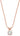 Mariell Cubic Zirconia Crystal Rose Gold Pendant Necklace for Women, 2 Carat CZ Bridal Wedding Jewelry