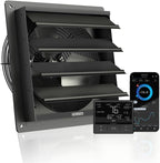 AC Infinity AIRLIFT T12, Shutter Exhaust Fan 12" with WiFi Temperature Humidity Controller, EC-Motor Wall Mount Ventilation and Cooling for Sheds, Attics, Workshops, and Greenhouses