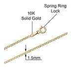 Savlano Corrente Colar Italiana Mariner Lisa em Ouro Maciço 10K com Elo de 1,5mm - Colar de 10 Quilates Acompanha Caixa de Presente para Mulheres e Homens - Feito na Itália (18)