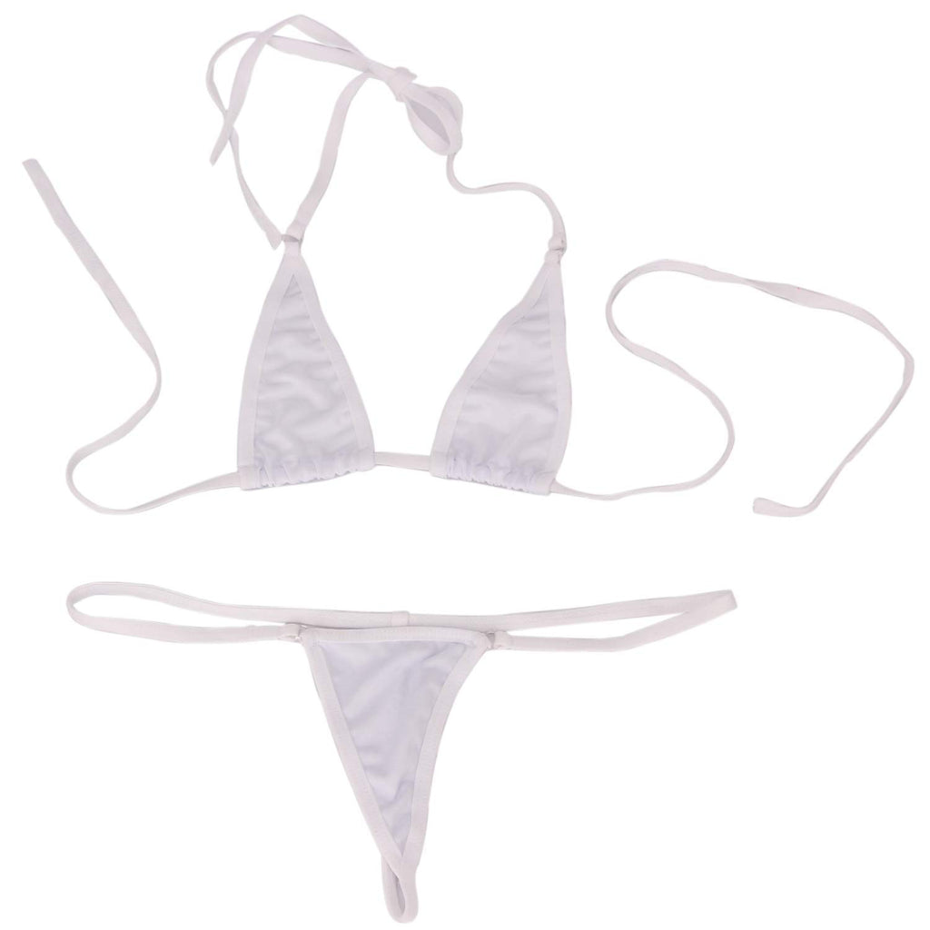 EVAbaby Maillot de bain bikini string micro pour femmes 2 pièces Ensemble string mini extrême transparent Maillot de bain