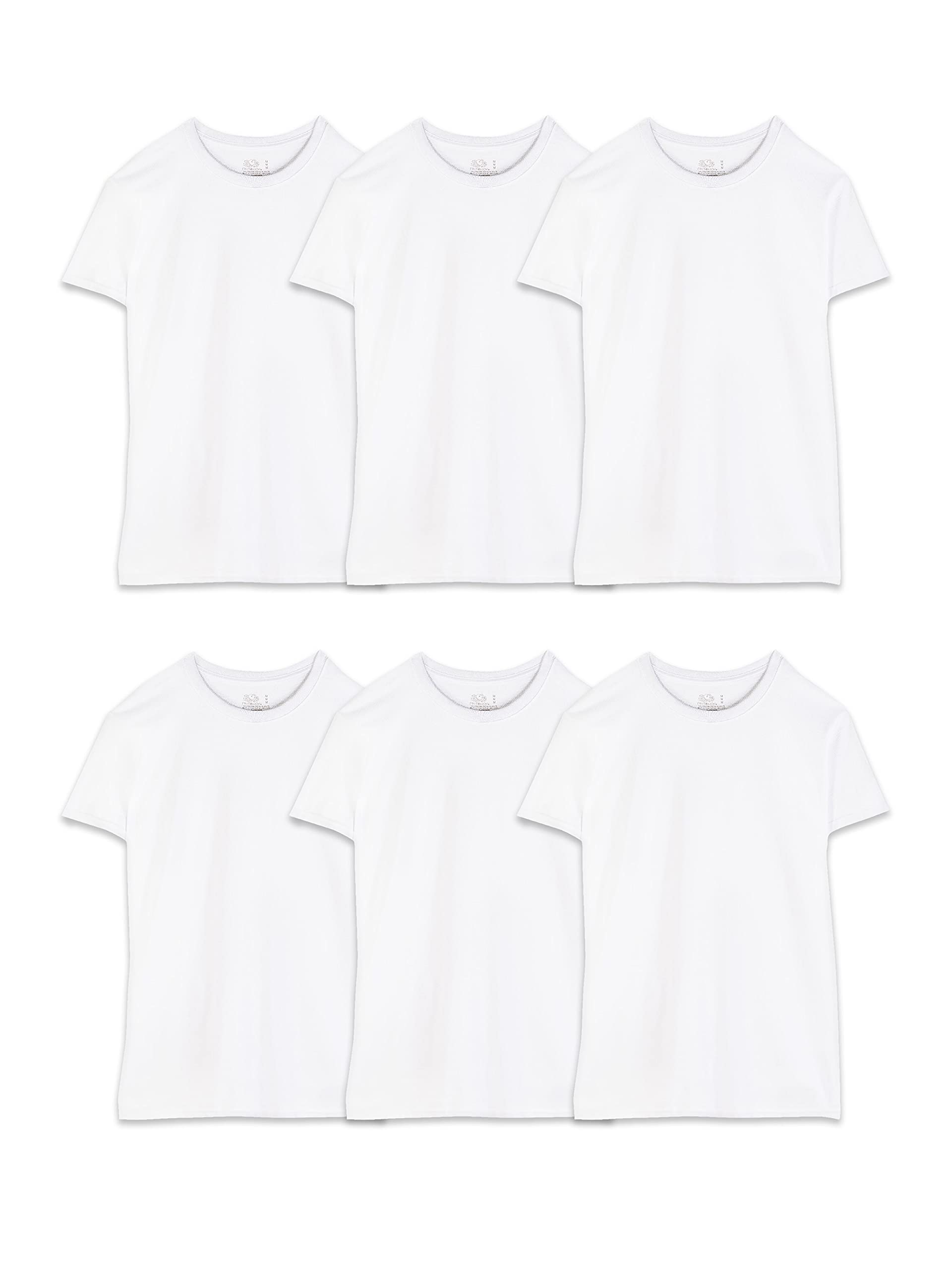 Fruit of the Loom Men's Crew Tee Undershirts, Moisture Wicking & Tag Free, Also Available in Big & Tall