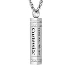 abooxiu Urn Necklace for Ashes Memorial Cremation Jewelry for Ashes Stainless Steel Ashes Jewelry Cube Ashes Necklace Bar Urn Pendant for Women Men