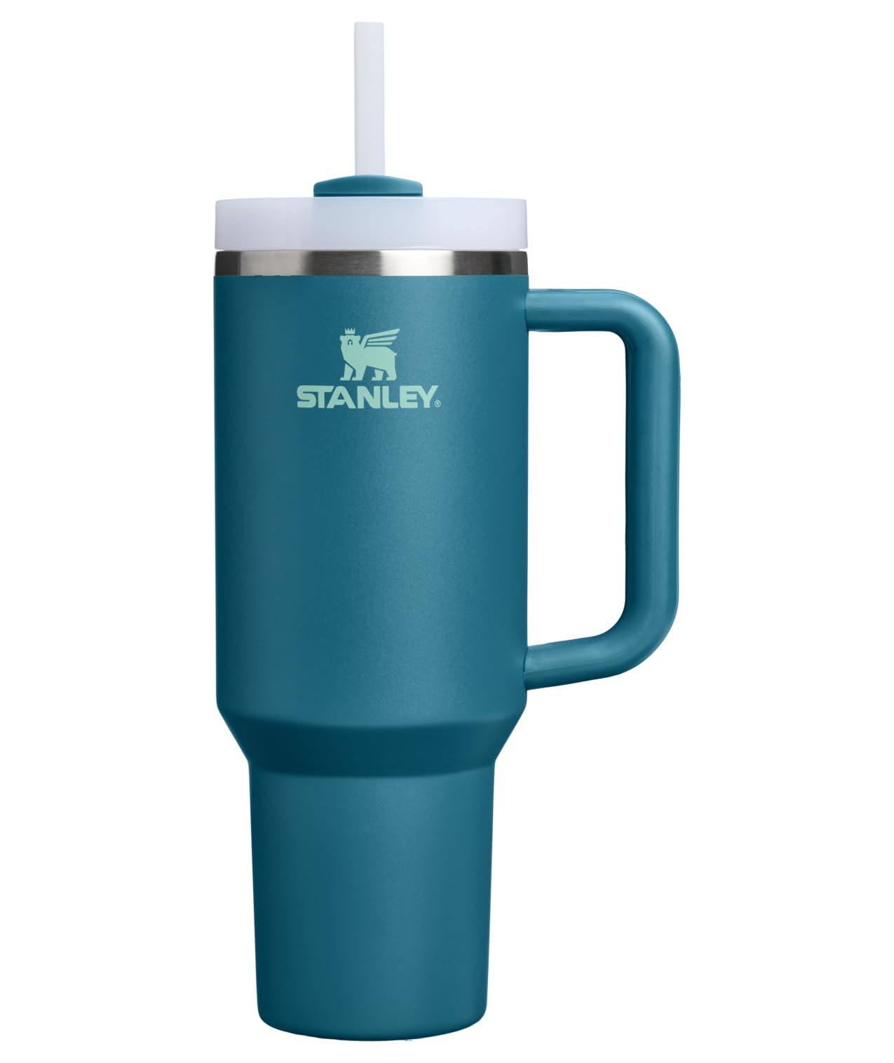 STANLEY Quencher H2.0 Tumbler with Handle and Straw 14 oz | Flowstate 3-Position Lid | Cup Holder Compatible for Travel | Insulated Stainless Steel Cup | BPA-Free | Azure
