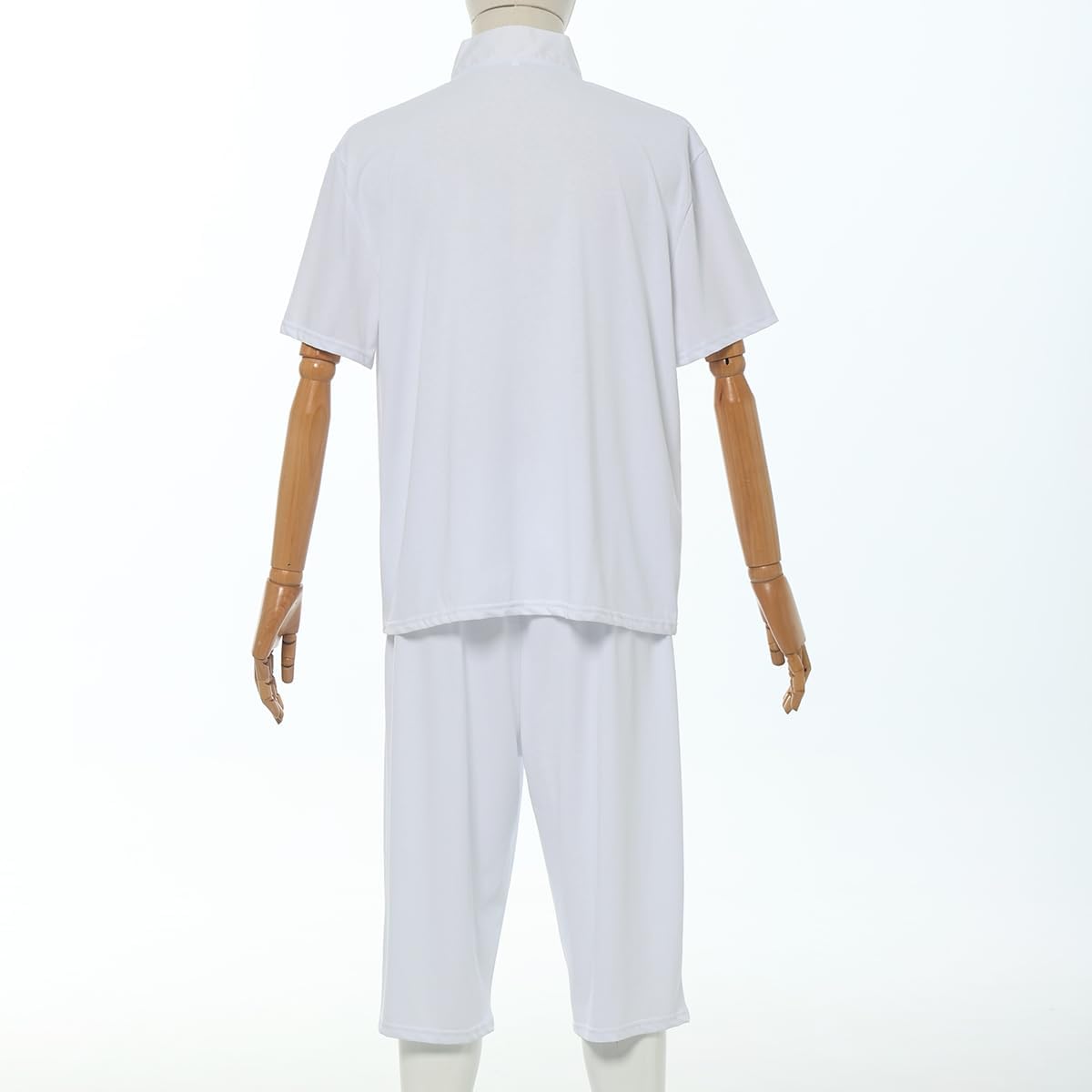 GRACEART Men's Japanese Kimono Underwear 1 Set (Hadajuban Shirt with Collar/Steteko Pants)