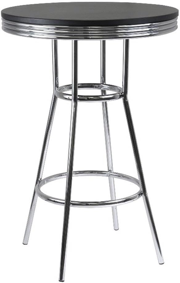 Winsome Wood Summit Dining, Black, Pub Table