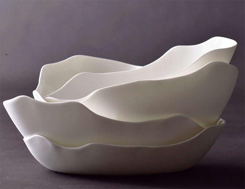 Creative Ultra-thin Bone China Irregular Salad Plate