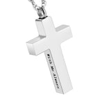 Cremation Cross Necklace for Ashes Stainless Steel Cross Urn Pendant Ashes Holder Memorial Jewelry-With Me Always