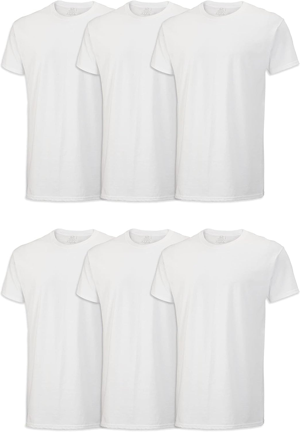 Fruit of the Loom Men's Crew Tee Undershirts, Moisture Wicking & Tag Free, Also Available in Big & Tall