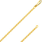 ITALIAN FASHIONS REAL Solid 14K or 10K Yellow Gold 1.50mm,1.7mm, 2.0mm Flat Open Wheat Spiga Chain Necklace with Lobster Claw Clasp | Multiple Lengths Available | Men Women | MADE IN ITALY (10K Solid Yellow Gold 1.5mm, 18.0 Inches) - Grand Goldman