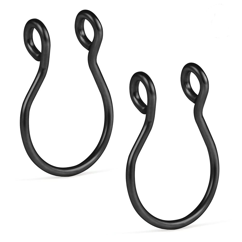 Ruifan 316L Surgical Steel Tribal Fake Faux Clip On Septum Nose Hoop Ring Body Jewelry Piercing Unisex 20 Gauge 5/16"(8mm) 2-6PCS