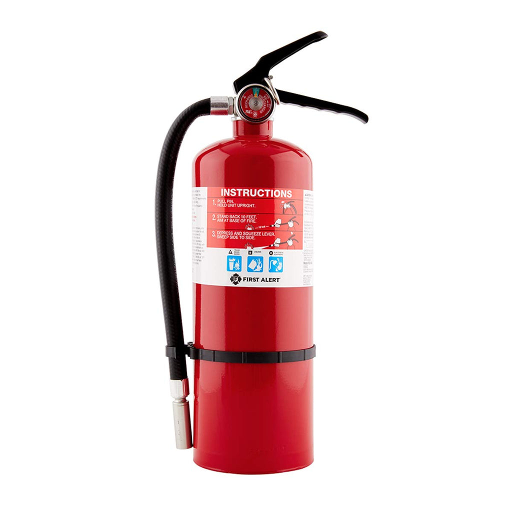 First Alert PRO10 Rechargeable Commercial Fire Extinguisher, UL rated 4-A:60-B:C, Red, 1-Pack